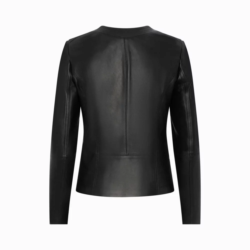 Women's black leather jacket - Chanel 2