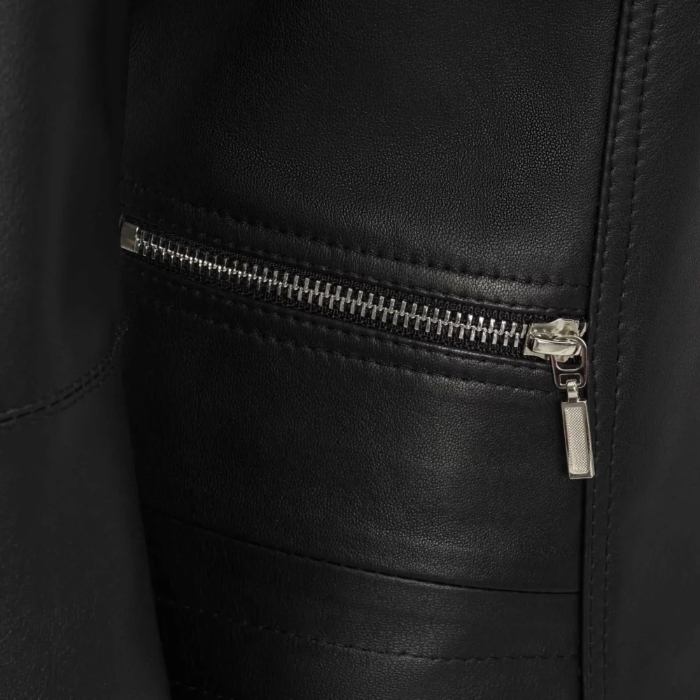 Women's black leather jacket - Chanel 3