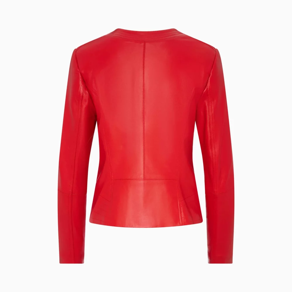 Women's red leather jacket - Chanel 2