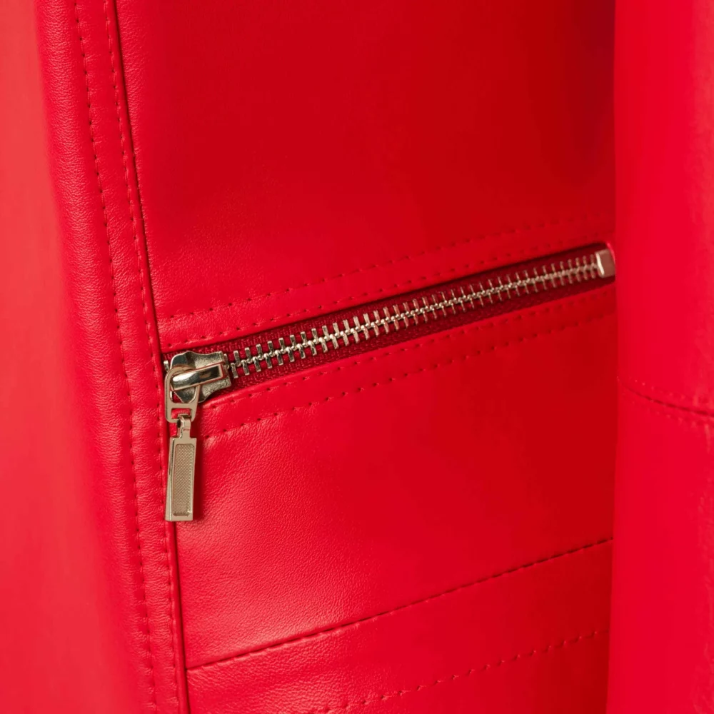 Women's red leather jacket - Chanel 3