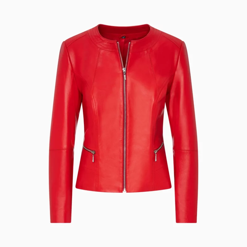 Women's red leather jacket - Chanel