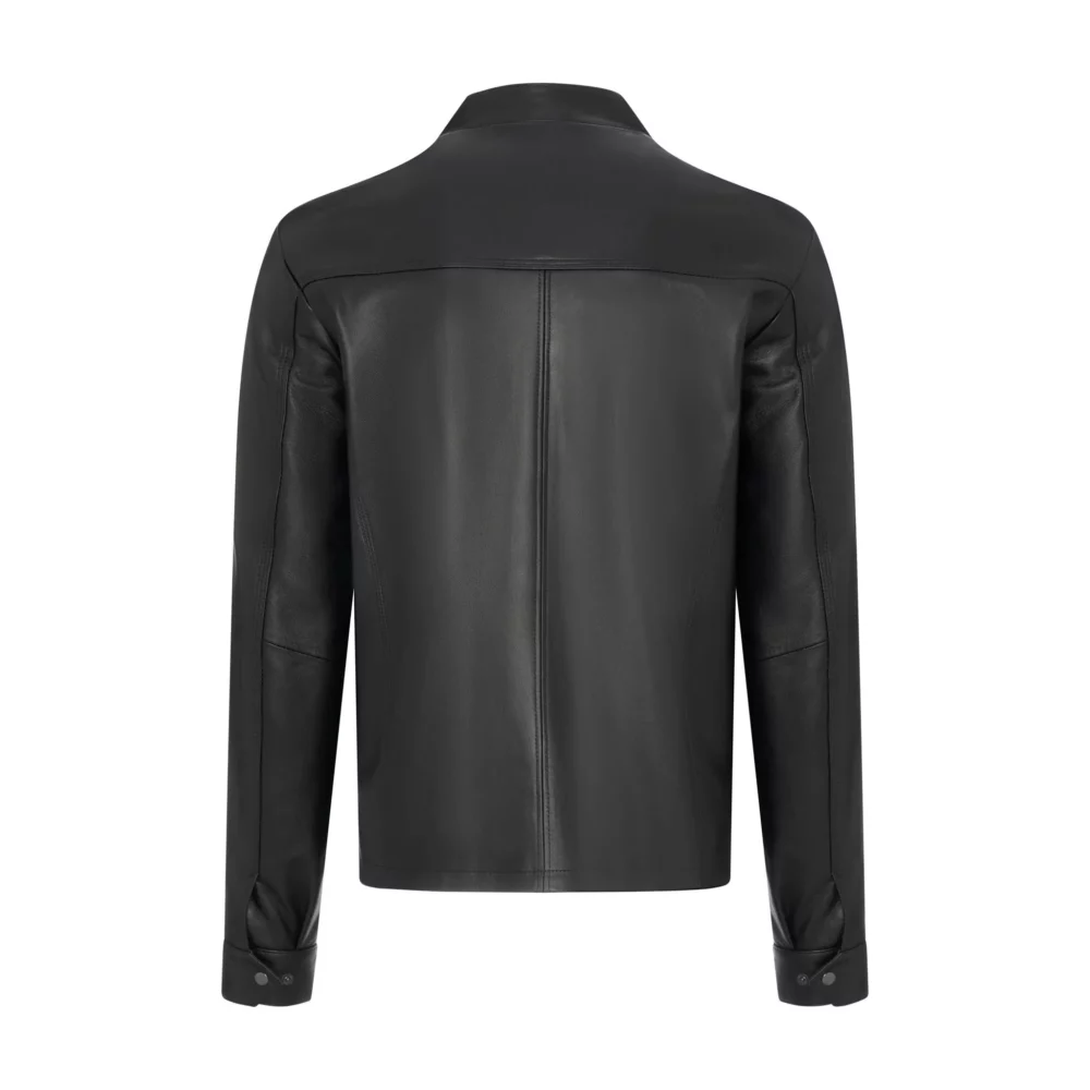 black men's leather jacket 2