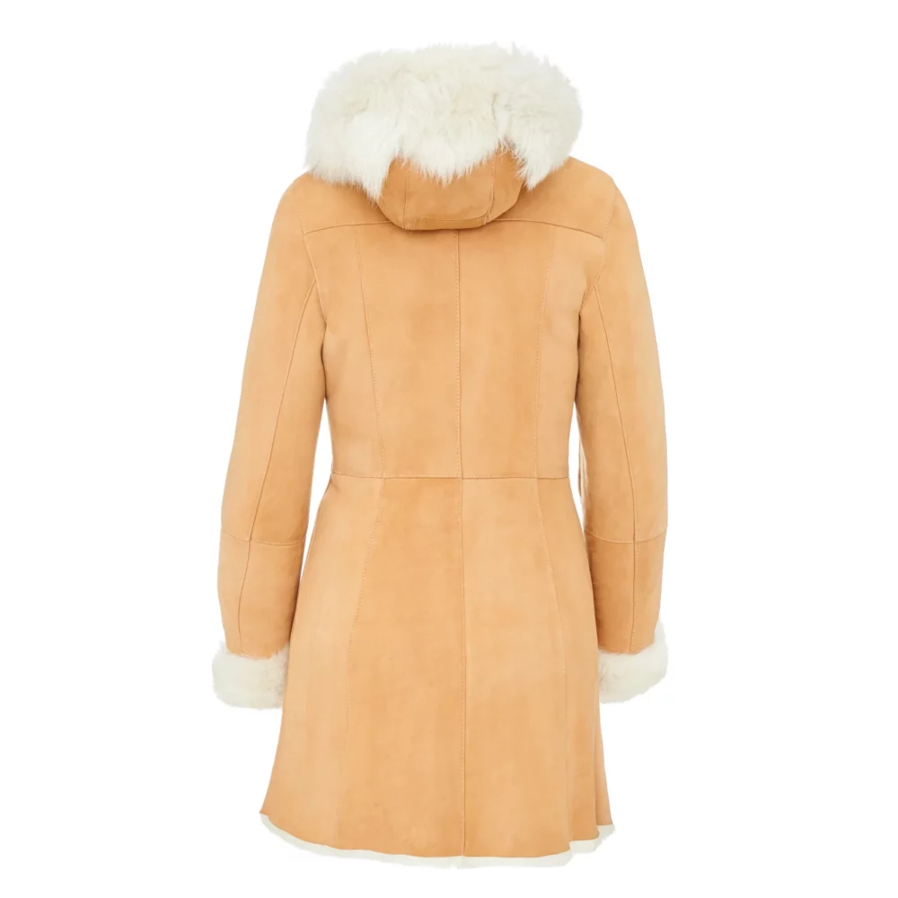 women's beige Shearling Coat - Toscana 2