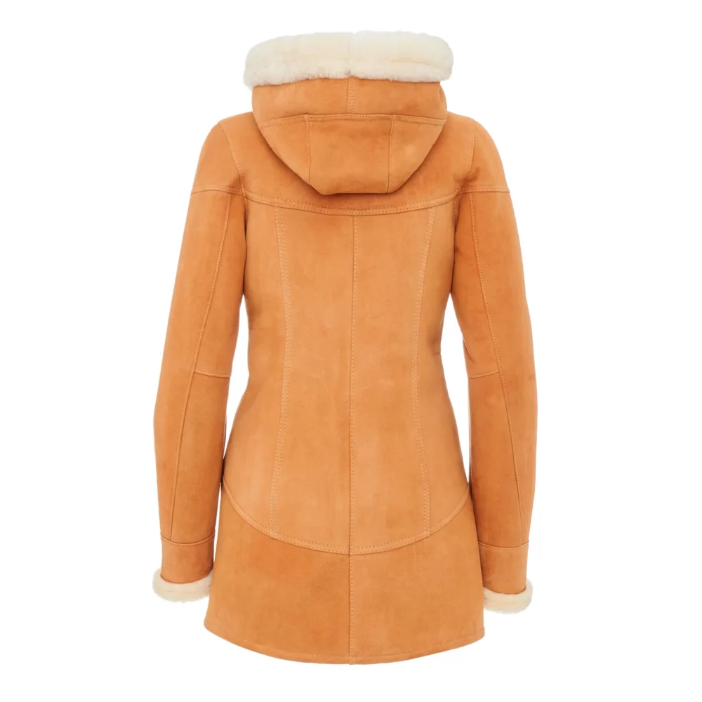women's beige shearling jacket - Eliza 2