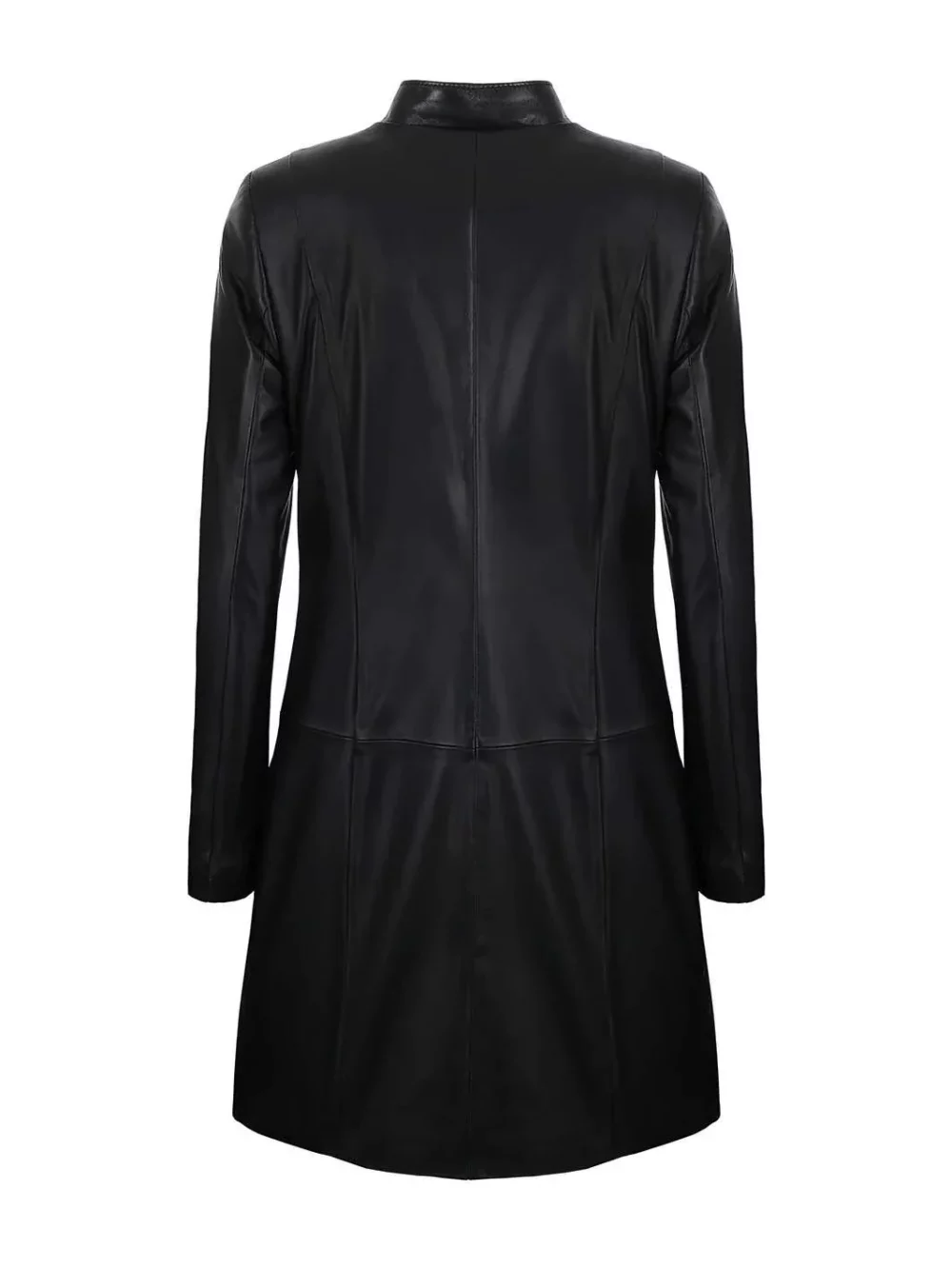 women's black leather coat - Anabel 2
