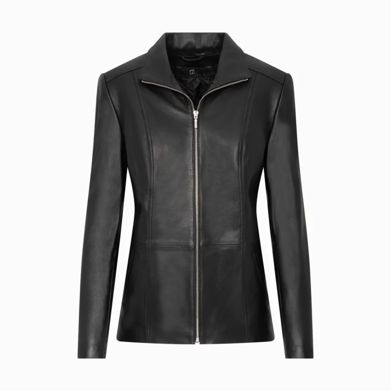 women's black leather jacket - Zuza