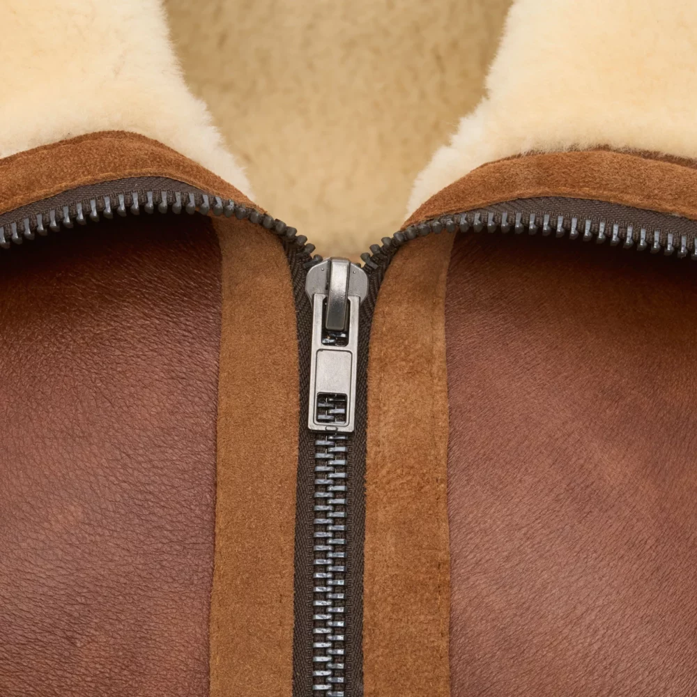 women's brown aviator jacket - penny 3