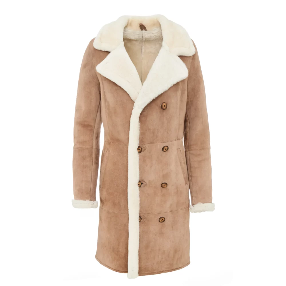 women's brown shearling jacket