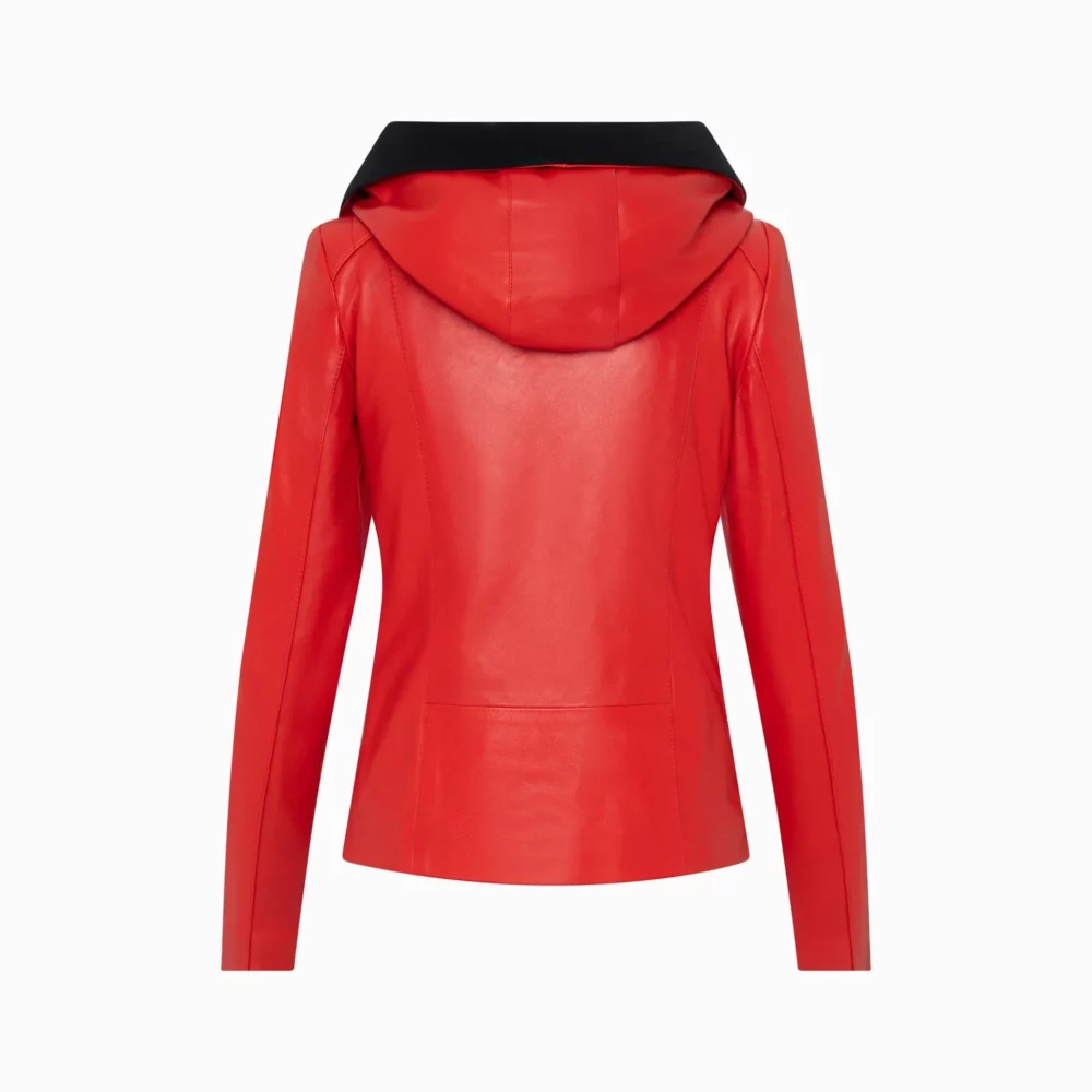 women's red leather jacket – SAMANTA 2