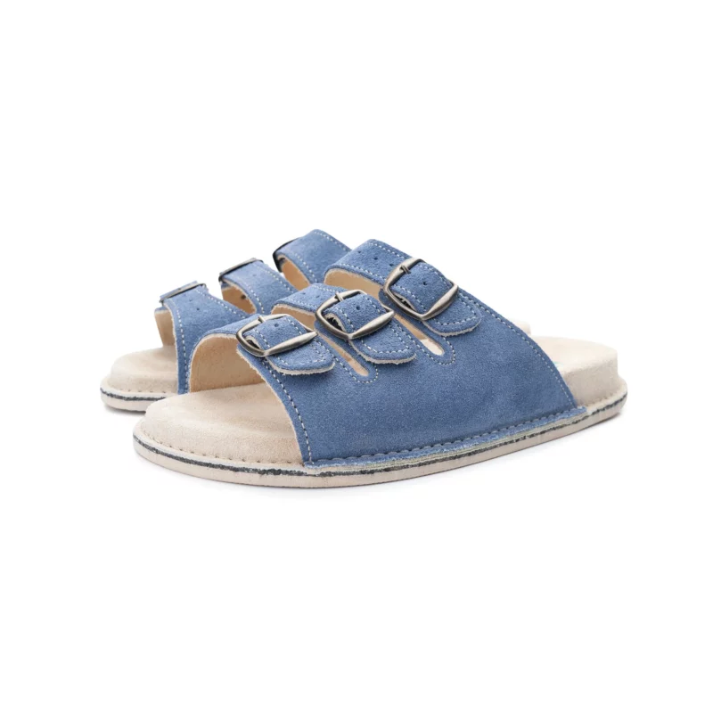 Blue Leather Sandals