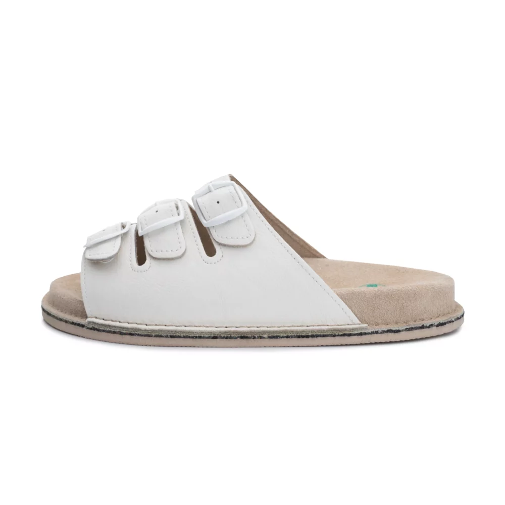 White Leather Sandals