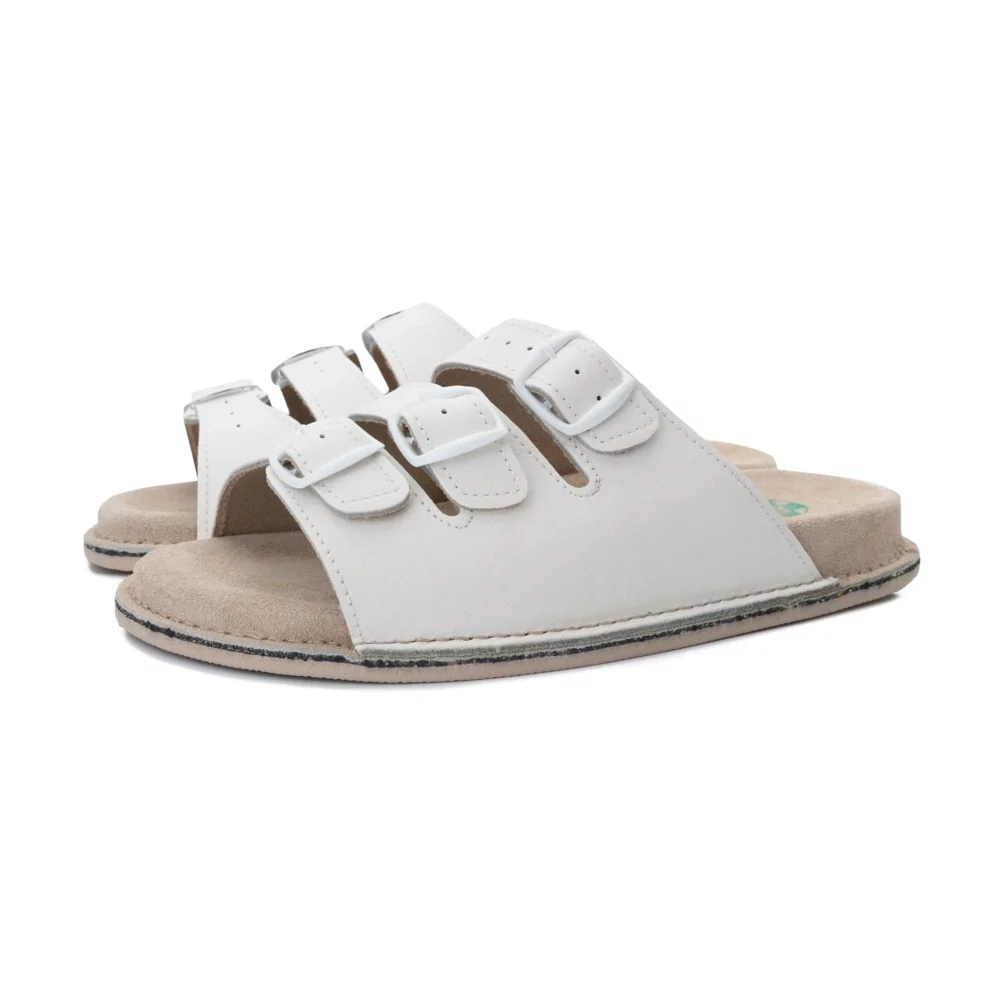 White Leather Sandals