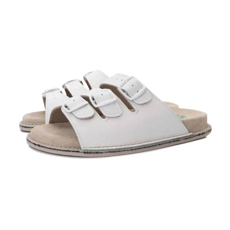 White Leather Sandals